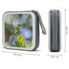 FekiLoot Jewel Dragonfly CD Case 40 Capacity DVD Case Holder Hard Plastic DVD Disc Storage Binder for Car Portable Zipper Disc Storage Organizer Wallet Bag for Home Travel view 2