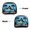 Saint Lucia Lucian Funny Flag Universal Fit Car Headrest Covers Anti-Slip Elastic Car Seat Head Rest Cover Accessories for Car SUV Truck 1 PCS view 2