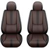 Cresater Car Seat Cushions,Faux Leather Seat Covers Fit for Toyota Corolla iM 2017 2018,Front Set Automotive Seat Covers,Waterproof Seat Covers for Cars(2PCS,Brown-Black) view 1