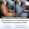 Cresater Car Seat Cushions,Faux Leather Seat Covers Fit for Toyota Corolla iM 2017 2018,Front Set Automotive Seat Covers,Waterproof Seat Covers for Cars(2PCS,Brown-Black) view 4