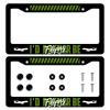 2 Pcs Rather Be Flying Art License Plate Frame Minimal Jet Icons License Plate Personalise Stainless Steel Rust-Proof Auto Parts Funny License Plate Frames Decoration for Men Women 6 X 12 Inch view 1