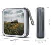 Ouyniei Plane Flies to Sunflower Field CD Case Binder for Travel Car DVD Storage Case DVD Storage Bag with Handles Cover CD Storage Binder for Blu-ray Movie Music Audio Disks 40 Disc Units view 2
