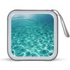 Ouyniei Blue Aqua Pool Water CD Case Binder for Travel Car DVD Storage Case DVD Storage Bag with Handles Cover CD Storage Binder for Blu-ray Movie Music Audio Disks 40 Disc Units view 1