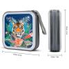 FodPand Tropical Tiger Print CD Case 40 Capacity CD Holder Organizer Portable Zipper DVD Collection Storage Bag Compact Cases Storage Binder Plastic Holder Disc Car Home Travel view 2