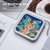 FodPand Tropical Tiger Print CD Case 40 Capacity CD Holder Organizer Portable Zipper DVD Collection Storage Bag Compact Cases Storage Binder Plastic Holder Disc Car Home Travel view 4