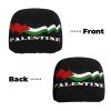 Palestine Palestinian National Emblem Flag Universal Fit Car Headrest Covers Anti-Slip Elastic Car Seat Head Rest Cover Accessories 1 PCS view 2