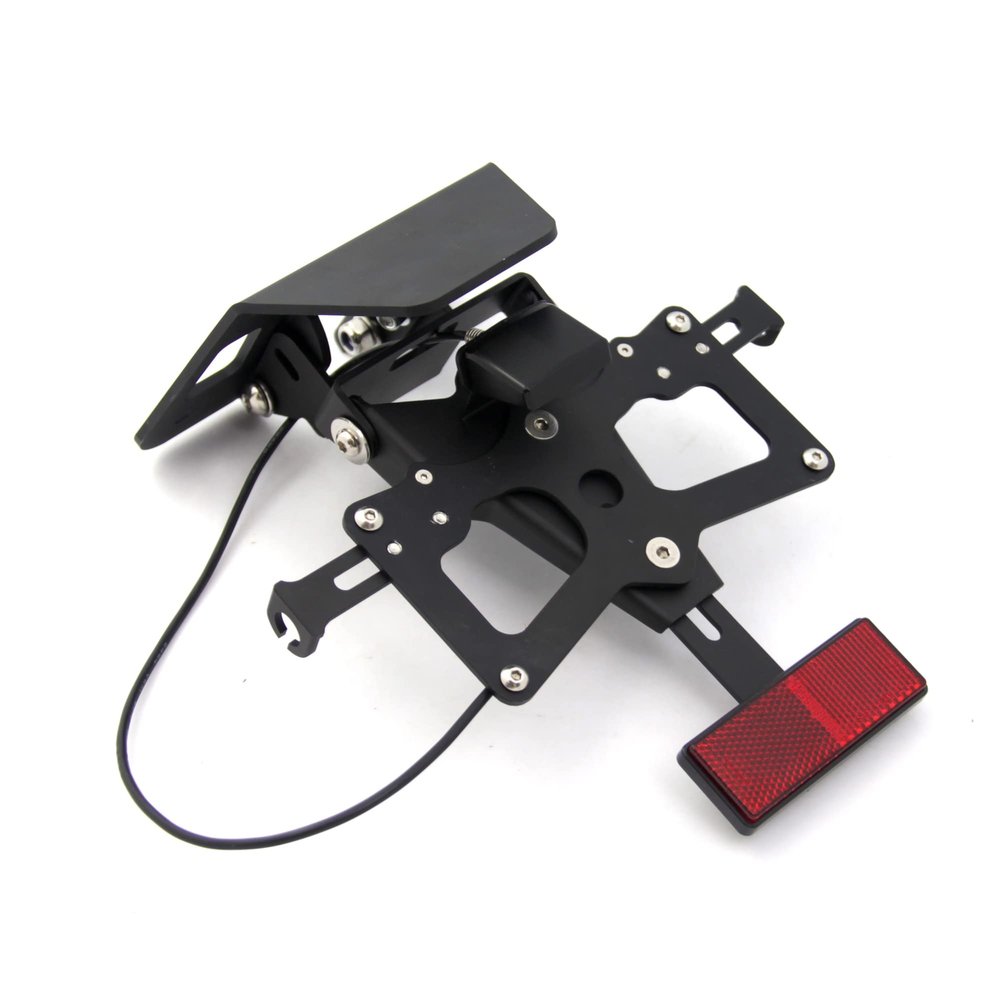 Arashi License Plate Frames Support Holder for Yamaha YZF R3 R25 2014-2016, Motorcycle Accessories Parts Include LED Running Light Black