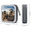 FekiLoot Seal on The Beach CD Case 40 Capacity DVD Case Holder Portable Zipper CD Cases Holder Large Storage Disc Wallet Bag Hard Plastic DVD Cases for Car Home Travel view 2