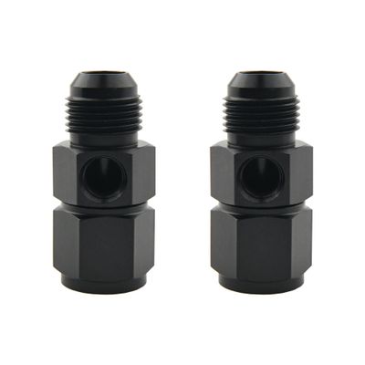 2PCS/PACK Male AN8 to Female AN8 With 1/8 NPT Gauge Port Fuel Pressure Take off Fitting Adaptor Connector Aluminum