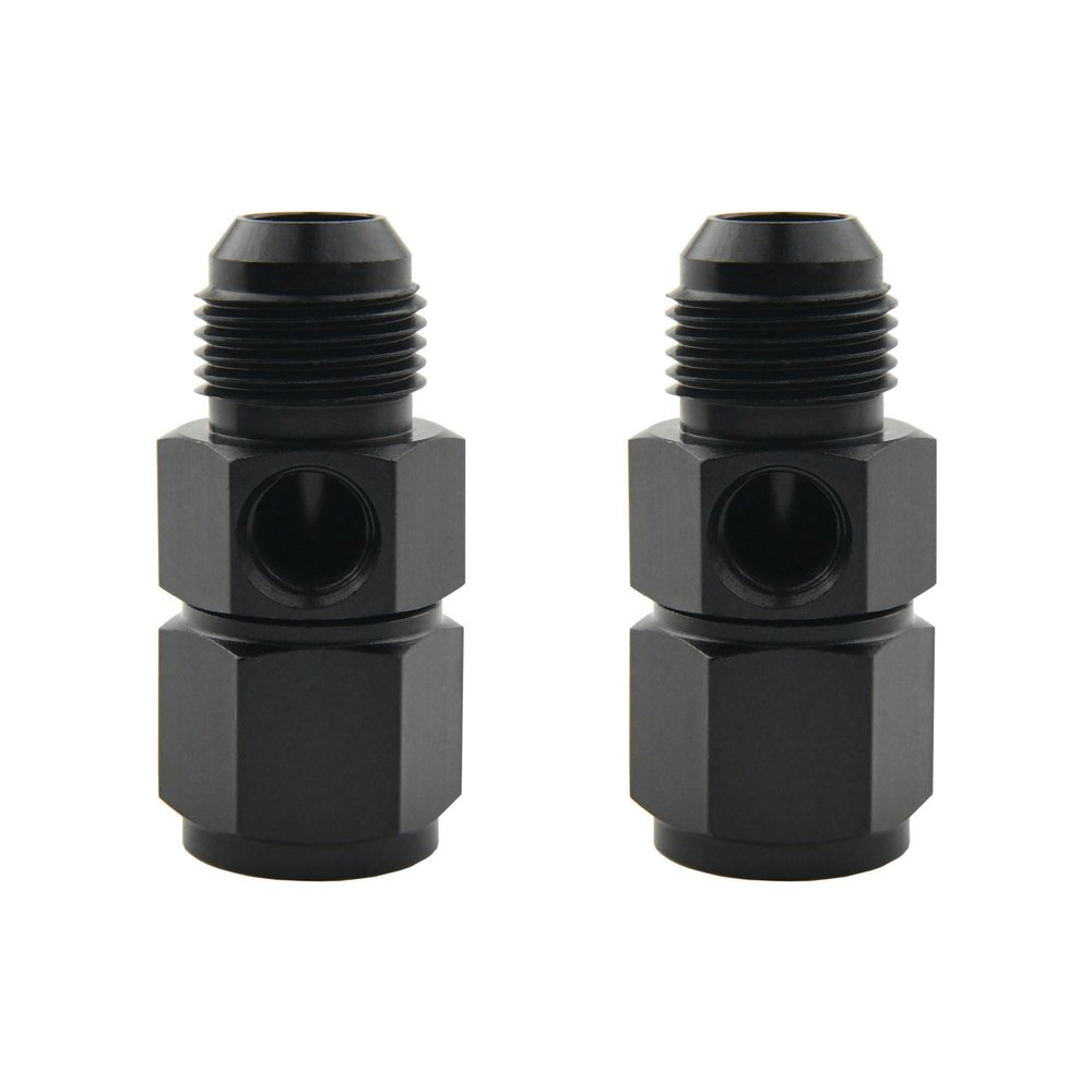 2PCS/PACK Male AN8 to Female AN8 With 1/8 NPT Gauge Port Fuel Pressure Take off Fitting Adaptor Connector Aluminum