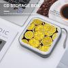 FekiLoot Sliced Lemon Wallpaper CD Case 40 Capacity DVD Case Holder Portable Zipper CD Cases Holder Large Storage Disc Wallet Bag Hard Plastic DVD Cases for Car Home Travel view 4