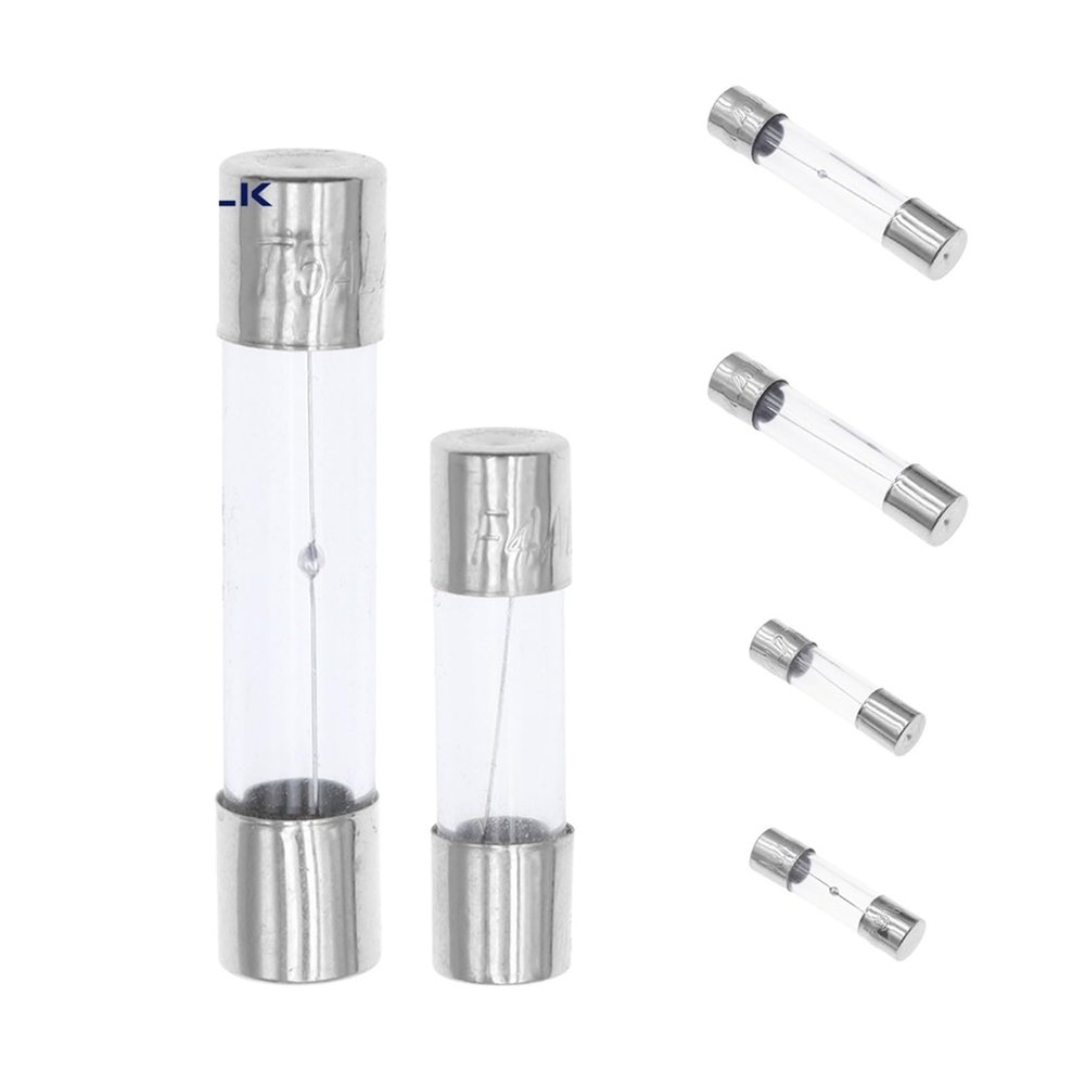 Slow Blow Glass Tube Fuse 5x20MM 6X30MM 0.5A 1A 2A 3A 4A 5A 6.3A 7A 8A 10A 12A 15A 20A 30A 25A 250V Fast Blow Fusibles(5x20 Slow Blow,10PCS,6A)