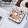 FodPand French Bulldog Print CD Case 40 Capacity DVD Case Hard Plastic Disc Booklet VCD Storage Box Portable Zipper DVD Holder Large Media Binder for Car Home Office Travel view 4