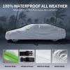 Waterproof Car Cover for Lincoln Continental 1988-1995 Outdoor Heavy Duty Full Exterior Covers Car Snow Cover with Door Zipper Rain Snow UV Protection view 3