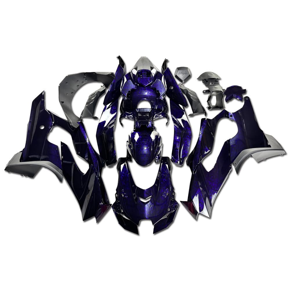 US STOCK Purple Carbon Fiber Look Fairing Fit for Ninja 2021-2024 ZX10R
