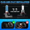 AOXMNDS Halogen Headlight Bulbs Compatible with Chrysler 300 2005-2009, 9005 9006 High Low Beam Combo, 6000K White,Plug and Play, Pack of 4 view 4