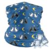 SEBNATAL Neck Gaiter Scarf for Skiing Hiking Motorcycle, Wristband Easy to Carry, Washable Black And White Cat Moon Stars Face Mask for Men Women view 1