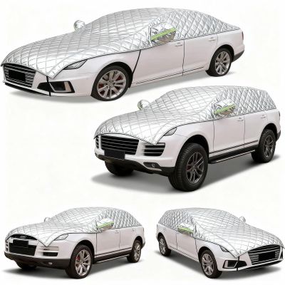 Half Car Cover Waterproof Compatible with Ford Puma Crossover Half Top Car Cover Snow 190t Oxford Fabric 110g Cotton Soft Inner Liner(Color:AA)