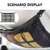 Foelony Car Ceiling Cargo Net, 31.5" x 21.7" Adjustable Buckle Heavy Duty Car Roof Storage, Double Layer Mesh Interior Organizer with Zipper, Universal for Cars, SUVs, Trucks view 3