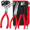 4 PCS Electrical Disconnect Pliers Set, Automotive Removal Tool and Connector Separator for Fuel Line, Sensors, Wiring & Coils. Hose Clamp Pliers Plug Release tool and Cars Terminal Pin view 1