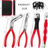 4 PCS Electrical Disconnect Pliers Set, Automotive Removal Tool and Connector Separator for Fuel Line, Sensors, Wiring & Coils. Hose Clamp Pliers Plug Release tool and Cars Terminal Pin view 3