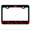 I Brake for Frogs Style Car Metal License Plate Frame Personalized/Car Accessories Car Tag Holder Cover (Black/Red) view 1