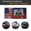 LRCCJS American Flag License Plate - Patriotic USA Freedom Stars Stripes Aluminum Car Tag 12x6 Inch - Waterproof Novelty Auto Accessory view 4
