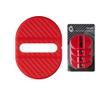 Universal Car Door Lock Decoration Lock Cover Parts Accessories Lock Lockstitch Decor Compatible with Honda Toyota Subaru Mazda Hyundai Kia Most Vehicles (Red*4) view 1