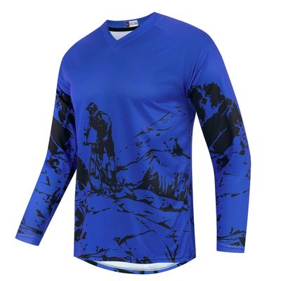Youth Dirt Bike Jersey Kids Cycling Motocross Shirt Boy Racing Dark Blue YM