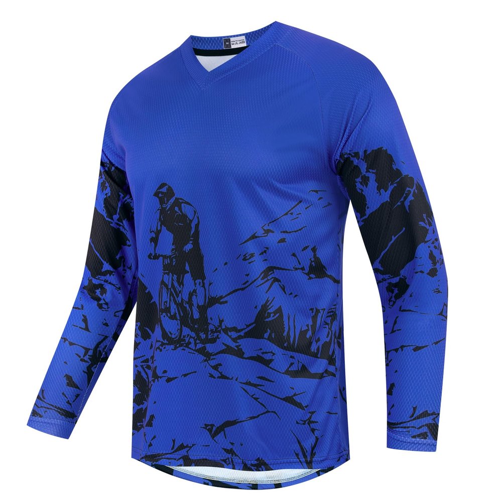 Youth Dirt Bike Jersey Kids Cycling Motocross Shirt Boy Racing Dark Blue YM