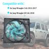 621-601 Engine Cooling Radiator Fan Assembly Compatible with 2012-2017 Jeep Wrangler, for 2018 Wrangler JK 3.6L Replace# 68143894AA 68143894AB 6010277 624080 CF13078 view 3