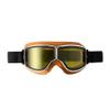 YMTSGEQ Foldable Retro Pilot Motorcycle Goggles - Half Helmet Compatible Design for Men & Women with Wind & Dust Protection (Brown, Yellow) view 1
