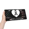 YOLADSUME Visual Impairment Awareness Believe Gray Ribbon 6" X 12" in License Plate Funny Novelty Aluminum Metal Front License Plate for Men Women view 3