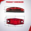 Nilight 2.5 Inch Oval Side Marker Clearance Light 2 LED 4 Amber & 4 Red 80LM High Lumen Waterproof Surface Mount 12V Direct Wire for Truck Trailer Boat RV Semi view 2