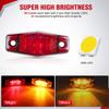 Nilight 2.5 Inch Oval Side Marker Clearance Light 2 LED 4 Amber & 4 Red 80LM High Lumen Waterproof Surface Mount 12V Direct Wire for Truck Trailer Boat RV Semi view 3