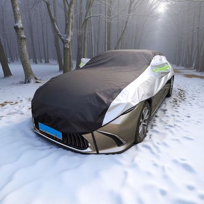 All-Season Half Car Cover for Hyundai i30 Tourer(2018-) Snow car Cover,Suitable for ICY and Snowy Weather, Providing dust and UV Protection for Both Indoor and Outdoor Vehicles.