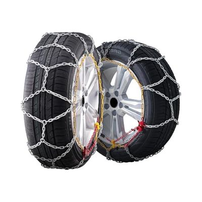 Snow Chains for Cars - 2 Pcs Emergency Tire Chains for SUV, Truck, Minivan, Pickup, ATV, UTV - Winter Traction Security for 215/65R16 Tires
