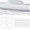 8-Piece Car Door Handle & Cup Protector Kit for Toyota Tundra 2024-2025 N80, Paint Protection Film Guards Against Fingernail Scratches & Scuffs -Easy to Install view 1