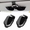 FortiyParts 2 Pack Car Visor Sunglasses Holder Universal Anti-Scratch Clip with One-Hand Operation, Secure & Easy-Access Storage for Sunglasses, Car Visor Accessories Gadgets (Black) view 1