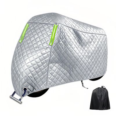 Anti-Hail Motorcycle Cover for Yamaha Zest 50 Catcon., 210D Oxford Heavy Duty Storage Full Exterior Covers with Lock Hole, Windproof Freeze-Proof Dust Motorbike Cotton Covers