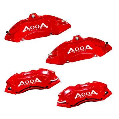 AOOA Red with White Logo Aluminum Brake Caliper Covers for 2018-2024 Audi Q5 (cant fit Tech package), Front & Rear Caliper Cover Kit