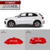 AOOA Red with White Logo Aluminum Brake Caliper Covers for 2018-2024 Audi Q5 (cant fit Tech package), Front & Rear Caliper Cover Kit view 2