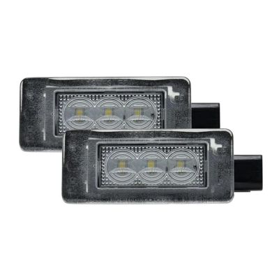 for Citroen for C3 III for C4 Hatchback MK2 Cactus Picasso 2Pcs White LED License Plate Light Number Plate Lamp 9682403680 9661480980