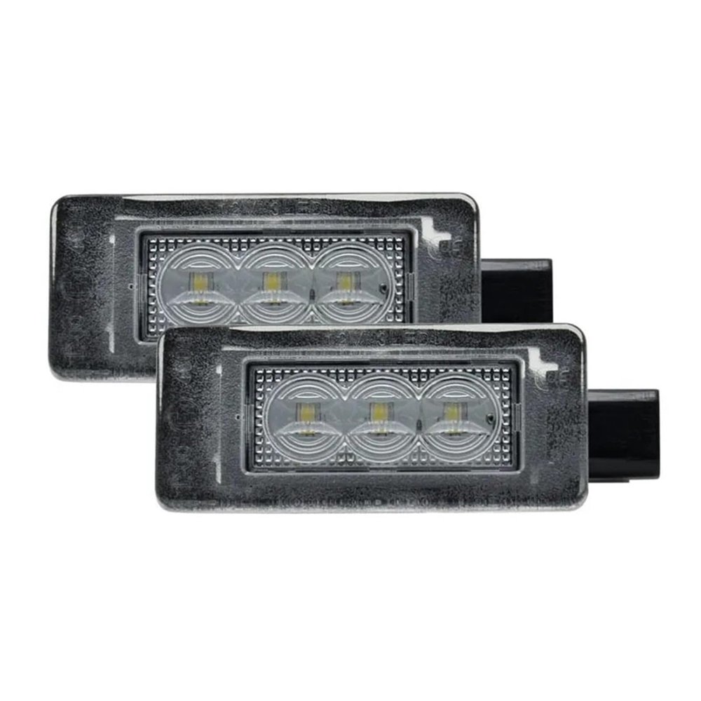 for Citroen for C3 III for C4 Hatchback MK2 Cactus Picasso 2Pcs White LED License Plate Light Number Plate Lamp 9682403680 9661480980