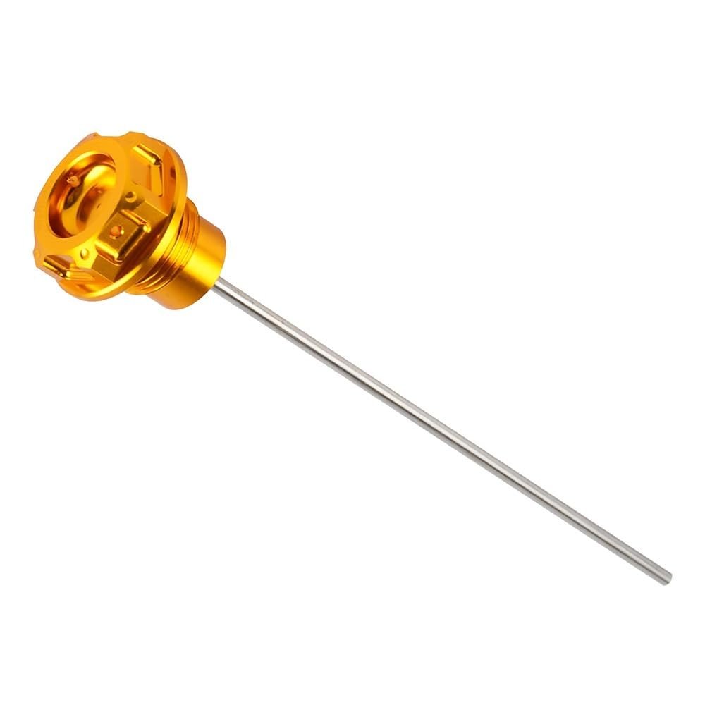 Dipstick for DRZ 400 400E 400S 2000-2021 for DRZ-400SM 2005-2021 for KLX400 2000-2019 Motorcycle Engine Oil Dipstick Dip Stick(Yellow)