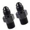 FortiyParts 2 Pack 3AN to 1/8 "NPT Male Flare Adapter Aluminum Black Fitting for AN to "NPT Conversion, Fuel, Oil, Air, Water, Hydraulic & Pneumatic Systems Leak-Free with Dual Sealing view 1