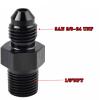 FortiyParts 2 Pack 3AN to 1/8 "NPT Male Flare Adapter Aluminum Black Fitting for AN to "NPT Conversion, Fuel, Oil, Air, Water, Hydraulic & Pneumatic Systems Leak-Free with Dual Sealing view 2