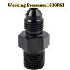 FortiyParts 2 Pack 3AN to 1/8 "NPT Male Flare Adapter Aluminum Black Fitting for AN to "NPT Conversion, Fuel, Oil, Air, Water, Hydraulic & Pneumatic Systems Leak-Free with Dual Sealing view 3