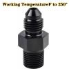 FortiyParts 2 Pack 3AN to 1/8 "NPT Male Flare Adapter Aluminum Black Fitting for AN to "NPT Conversion, Fuel, Oil, Air, Water, Hydraulic & Pneumatic Systems Leak-Free with Dual Sealing view 4