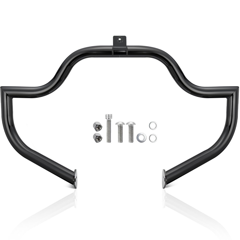 MoKitDora Crash Bar Highway Engine Guard 1.5" Fat for Harley 1997-2008 Touring Street Electra Glide FLHX FLHT Road King FLHR Models, Black